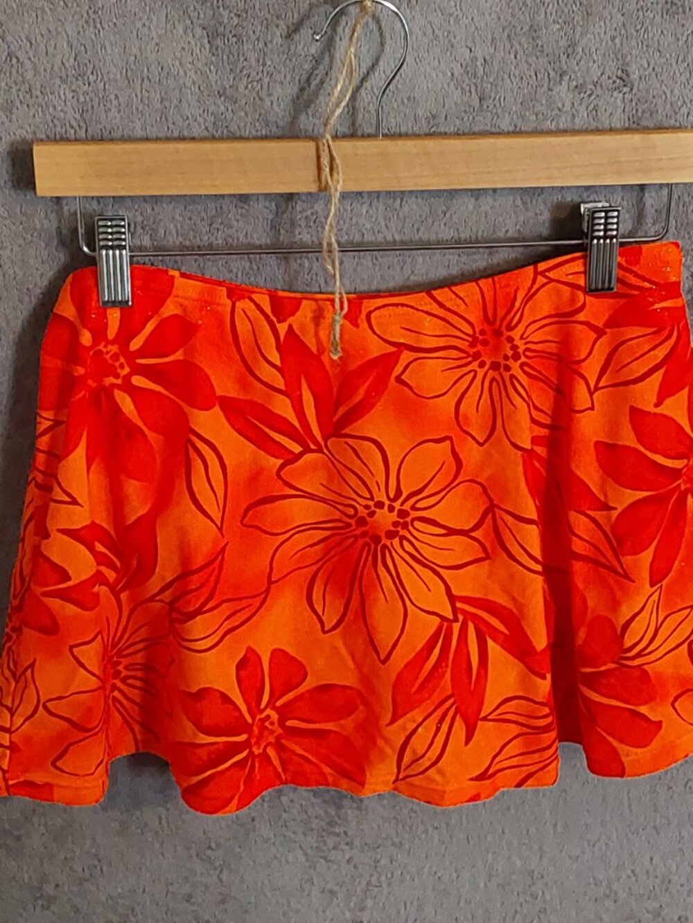 Ocean Dream Women's Tankini Swim Set Size 14 Orange Floral Skort 2 Piece Swimsui - Picture 10 of 13